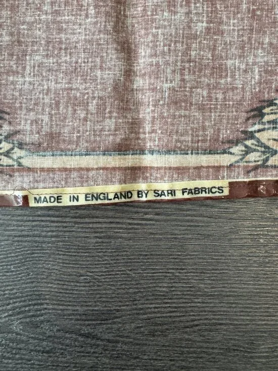VINTAGE 80S MADE IN ENGLAND NEW CASTLE BROWN ALE APRON SARI FABRICS PREOWNED - Picture 9 of 16